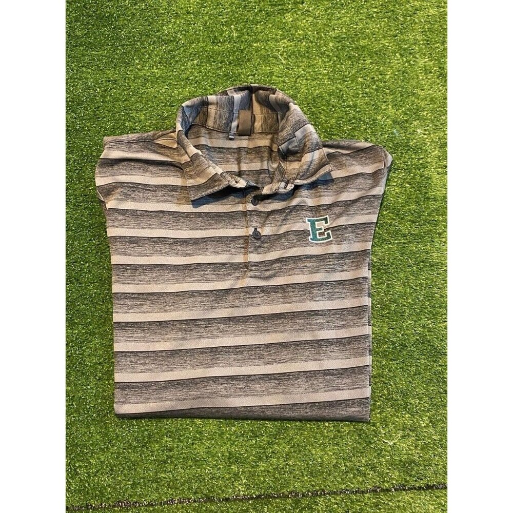 Eastern Michigan Eagles polo mens large gray white adidas lightweight EMU 13